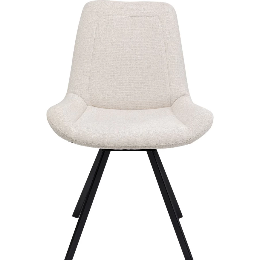 "KARE Design Baron Cream Swivel Chair - Modern Rotating Lounge Chair for Home Office"