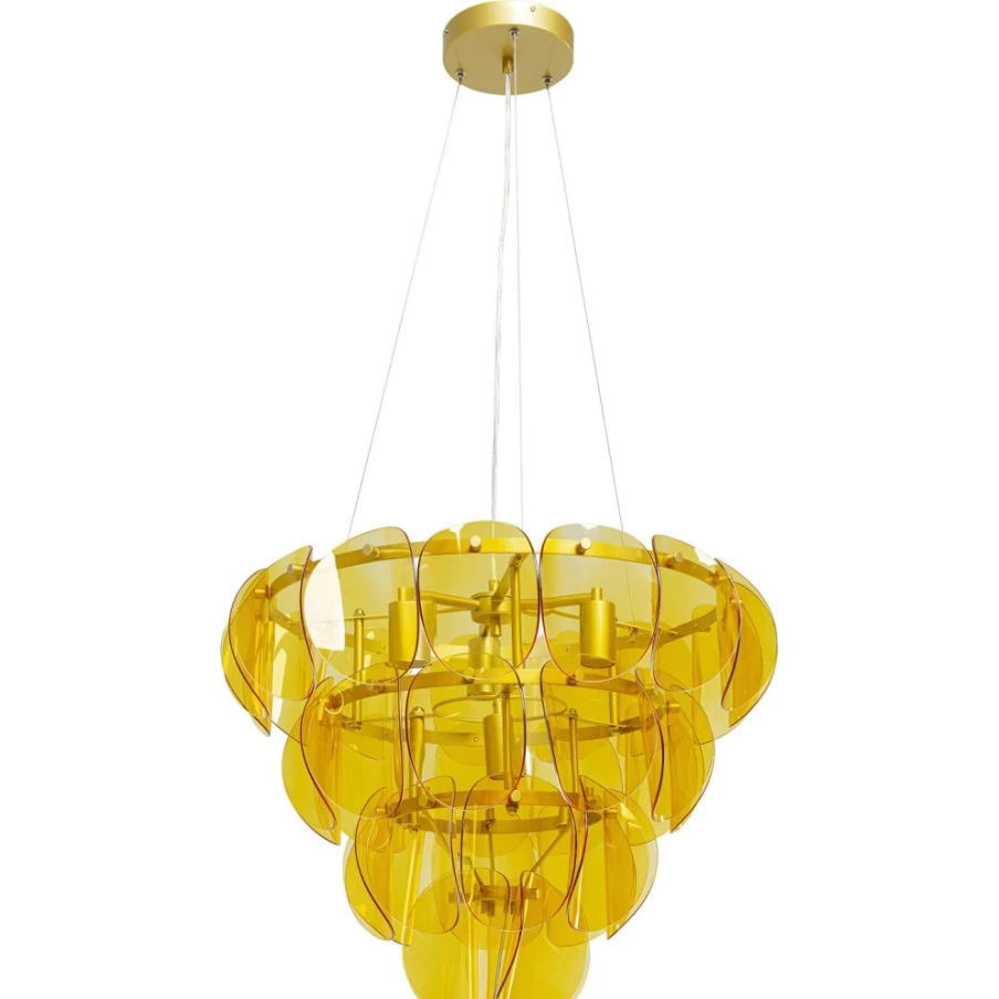 KARE Design Mariposa Three Circle Brass Pendant Lamp - 60cm Modern Lighting Fixture
