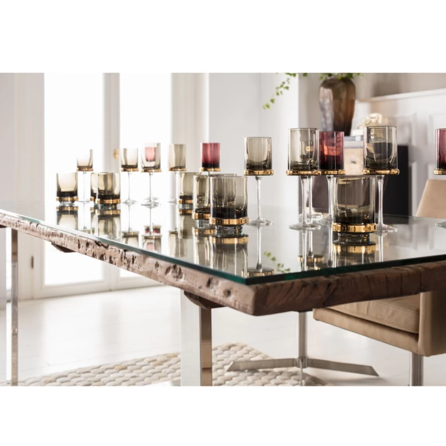KARE Design Modern White Wine Glass Set - Elegant Smoke Finish for Stylish Dining