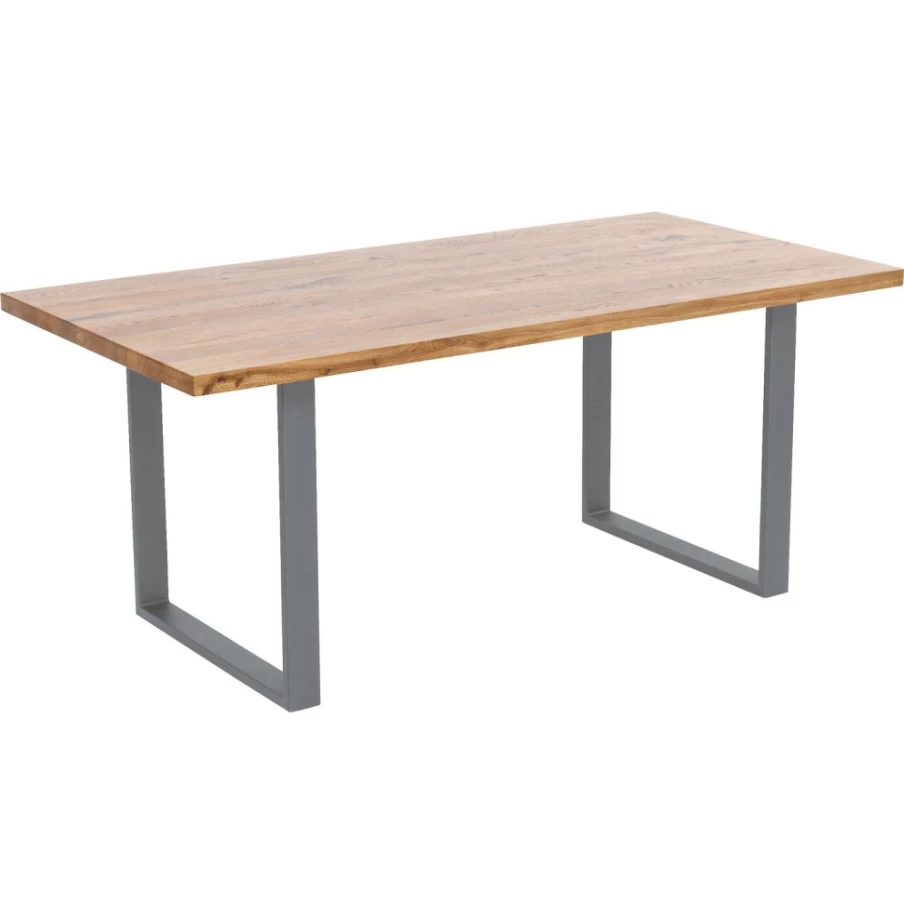 KARE Design Jackie Oak Dining Table with Steel Frame 160x80 cm Modern Industrial Style