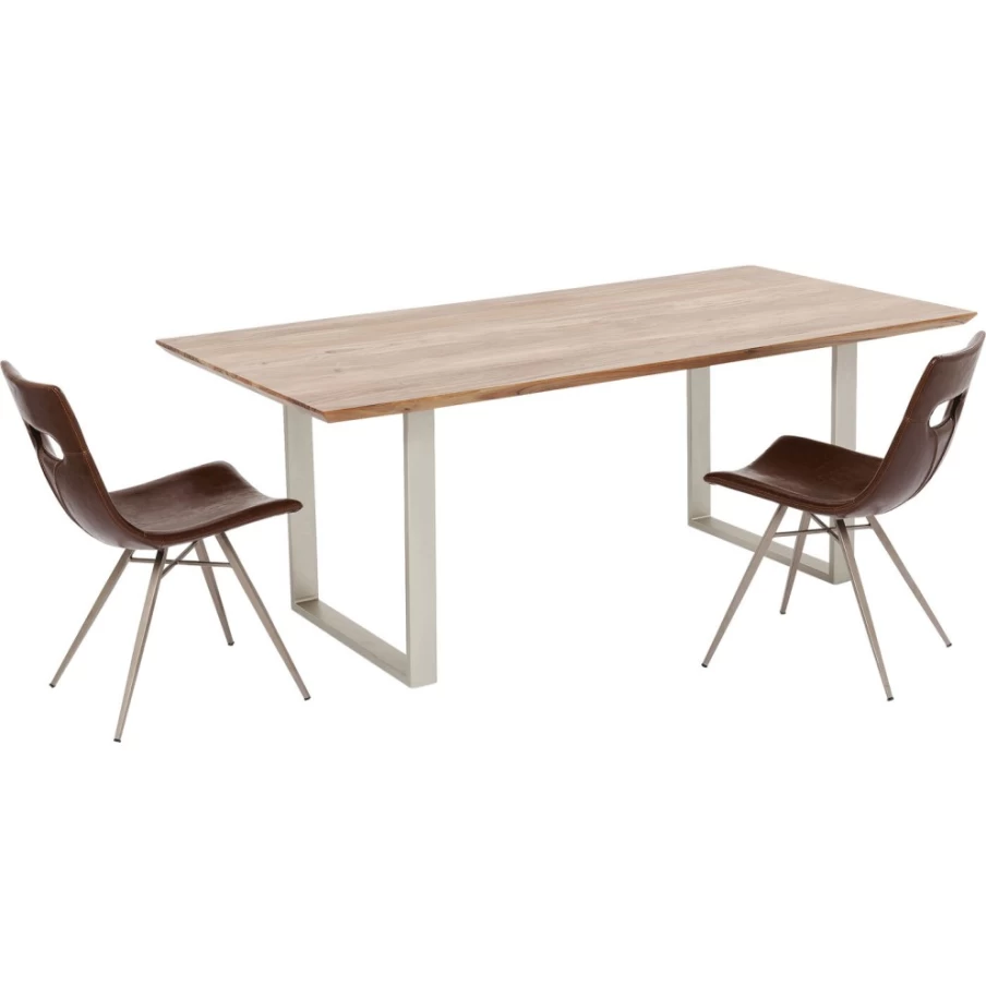 KARE Design Modern Silver Dining Table - 160x80cm Symphony Collection
