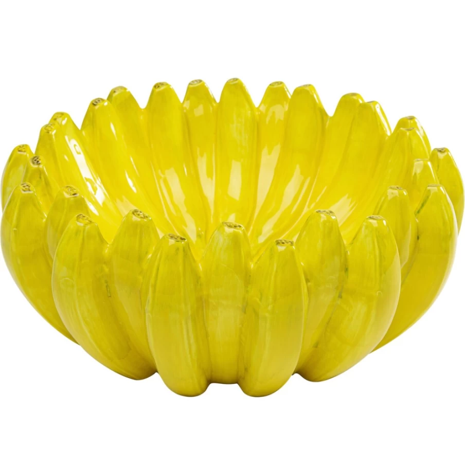 KARE Design Modern Banana Decorated Bowl - 30cm Stylish Dining Table Centerpiece