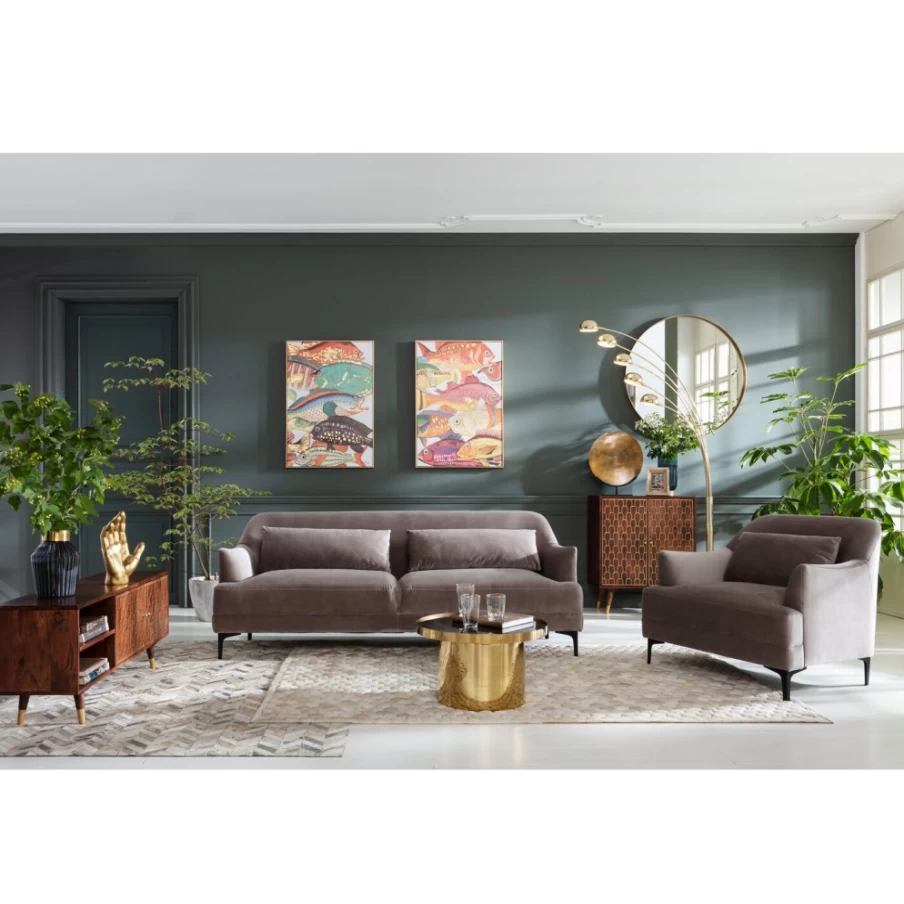 "KARE Design Modern Grey Armchair – Stylish Proud Lounge Chair for Living Room"