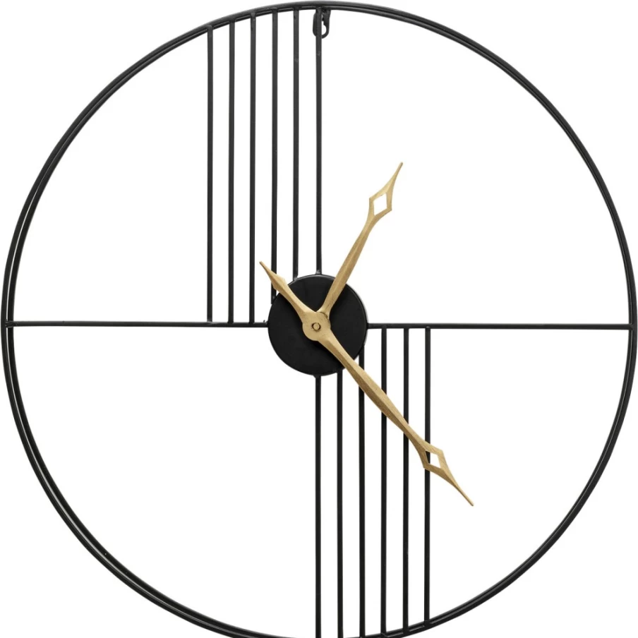 KARE Design Modern Wall Clock with Strings, 60cm Diameter, Decorative Round Clock for Living Room