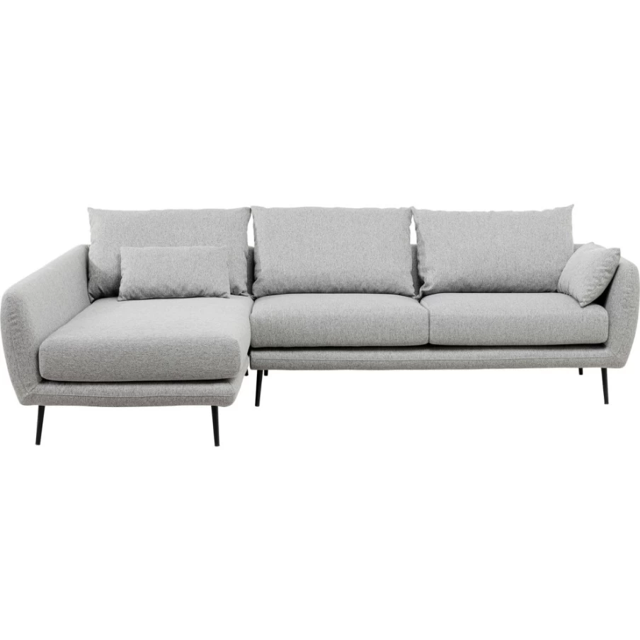 KARE Design Amalfi Left Corner Sofa 275cm in Grey | Modern Modular Sectional Couch for Living Room