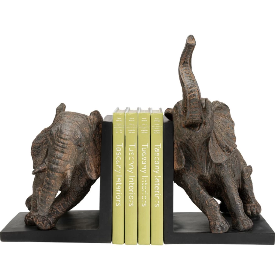 "KARE Design Elephant Bookends - Set of 2, 25cm Modern Home Decor"