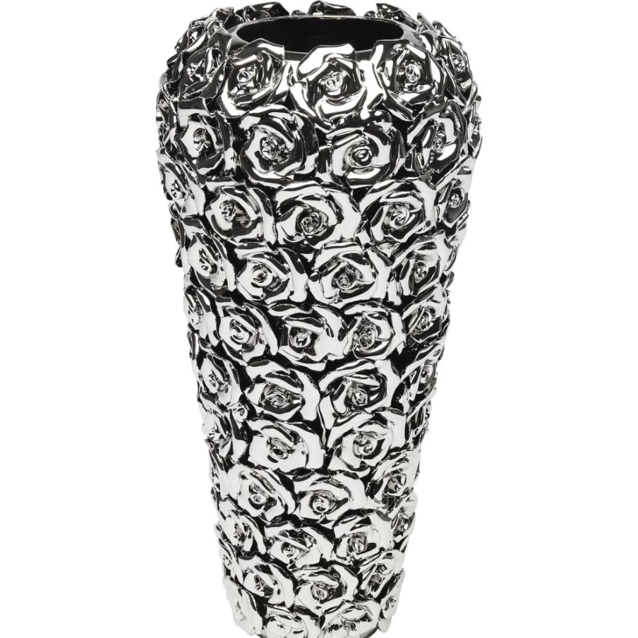 KARE Design Multi Chrome Rose Small Vase - Decorative Modern Home Accessory