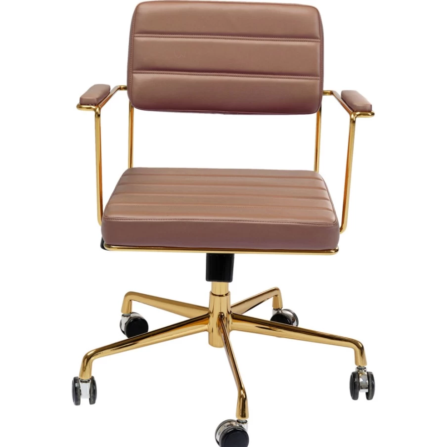 "KARE Design Dottore Modern Office Chair in Brown – Ergonomic Executive Desk Chair"