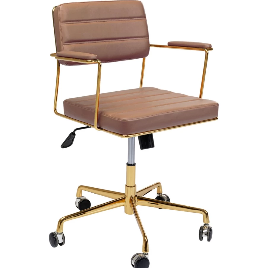 "KARE Design Dottore Modern Office Chair in Brown – Ergonomic Executive Desk Chair"