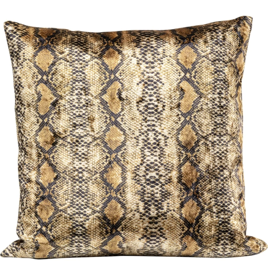KARE Design Modern Cushion Snake Pattern 45x45 cm Decorative Throw Pillow