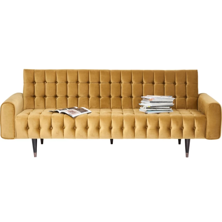 "KARE Design Milchbar 3-Seater Sofa in Honey Velvet – Modern Luxury Living Room Furniture"