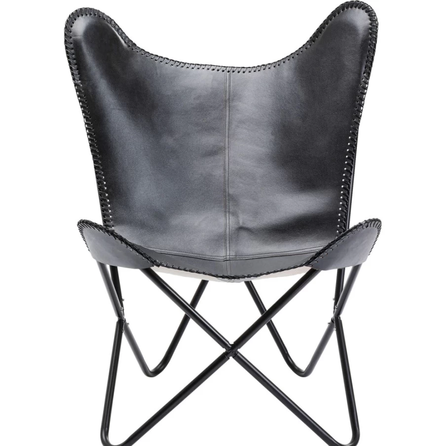 "KARE Design Modern California Black Leather Armchair – Premium Lounge Chair for Living Room"