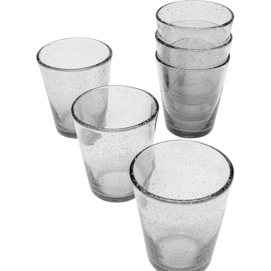 KARE Design Modern Bubble Clear Glass Set - 6-Piece High-Quality Drinking Glasses