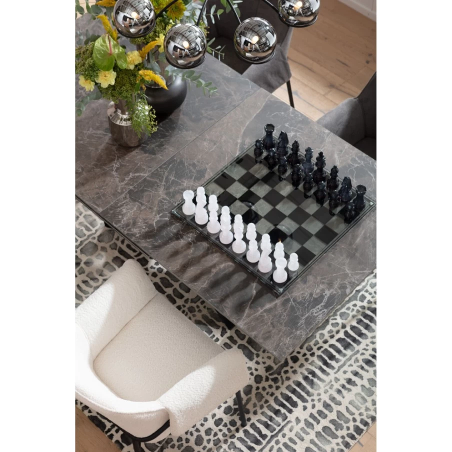 KARE Design Transparent Chess Board Deco Object - 60x60cm Modern Home Decor