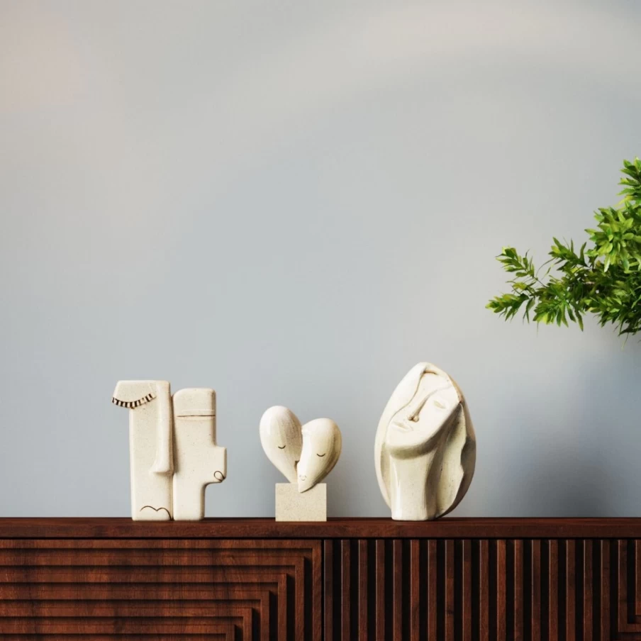KARE Design Deco Object Sleeping Head 22cm Modern Home Decor Sculpture