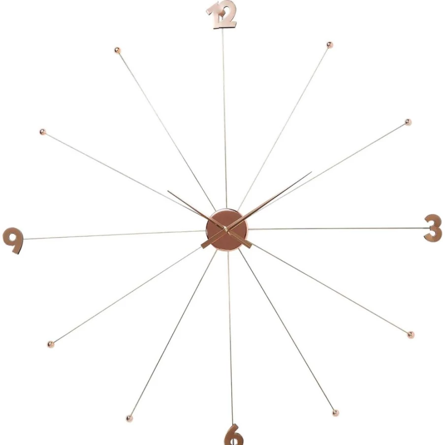 "KARE Design Rose Gold Umbrella Wall Clock - Elegant Decorative Home Office Timepiece"