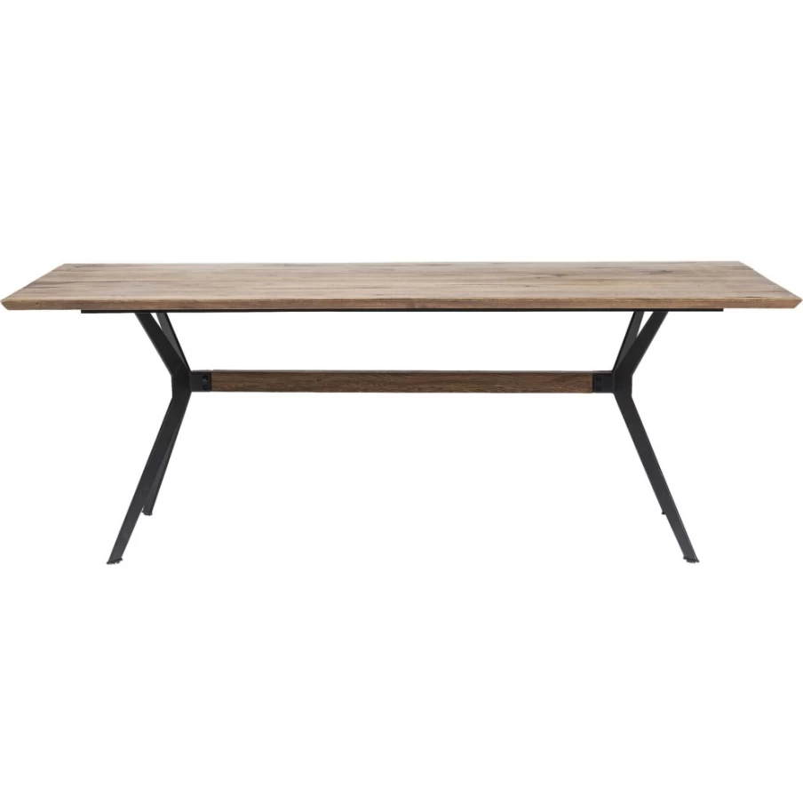 KARE Design Modern Oak Dining Table Downtown 220X100Cm Solid Wood Rectangular Kitchen Table