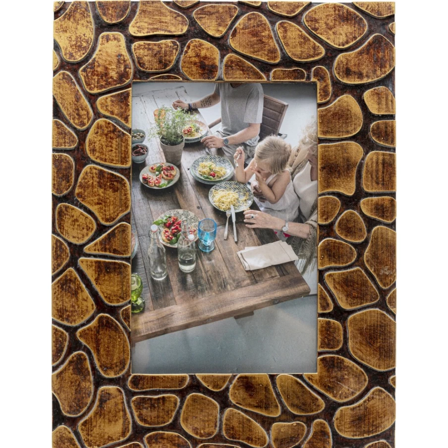 KARE Design 10x15cm Modern Picture Frame with Stone Accent for Wall or Tabletop Display
