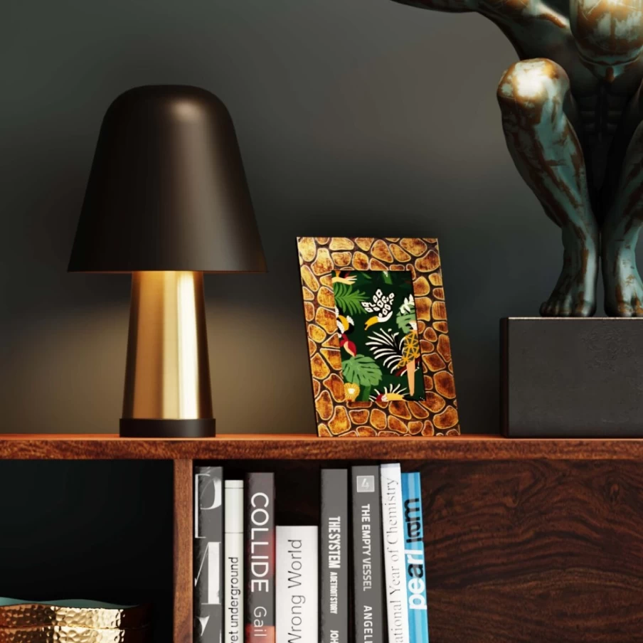 KARE Design 10x15cm Modern Picture Frame with Stone Accent for Wall or Tabletop Display