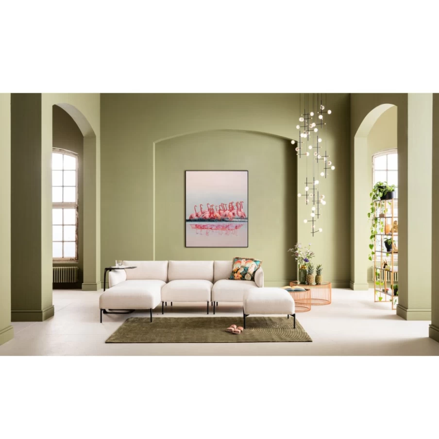 KARE Design Framed Flamingo Love Art Print - 100x120cm Romantic Dating Scene Wall Decor