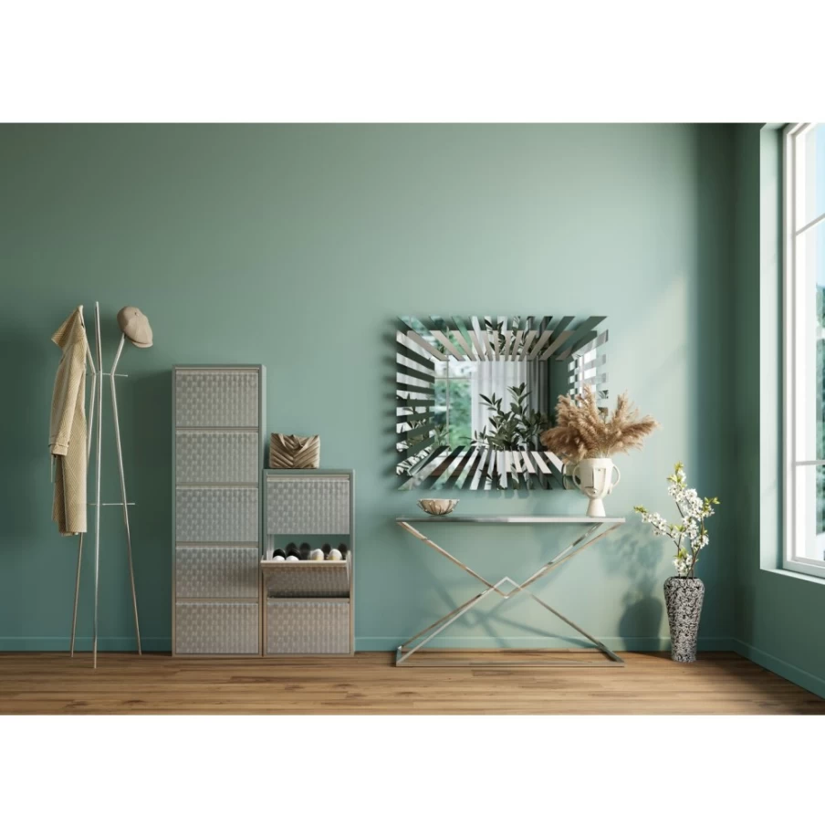KARE Design Modern Console Table with Diamond Pattern - Stylish 120cm Entryway Table