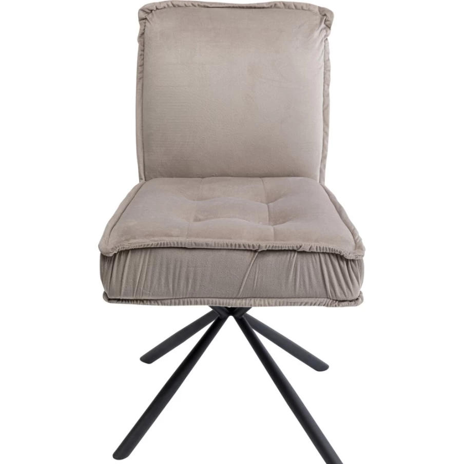 "KARE Design Chelsea Grey Swivel Chair - Modern Rotating Lounge Chair for Home Office"