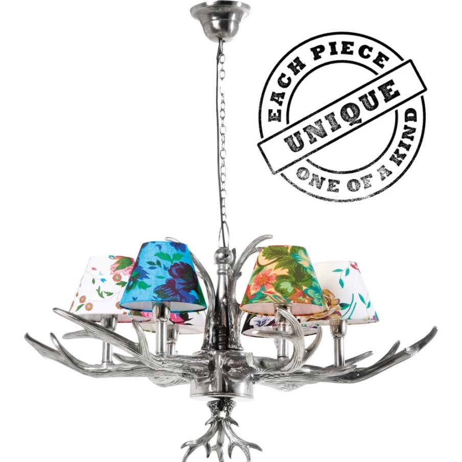 KARE Design Antler Flower 6-Branch Pendant Lamp - Modern Chandelier Lighting