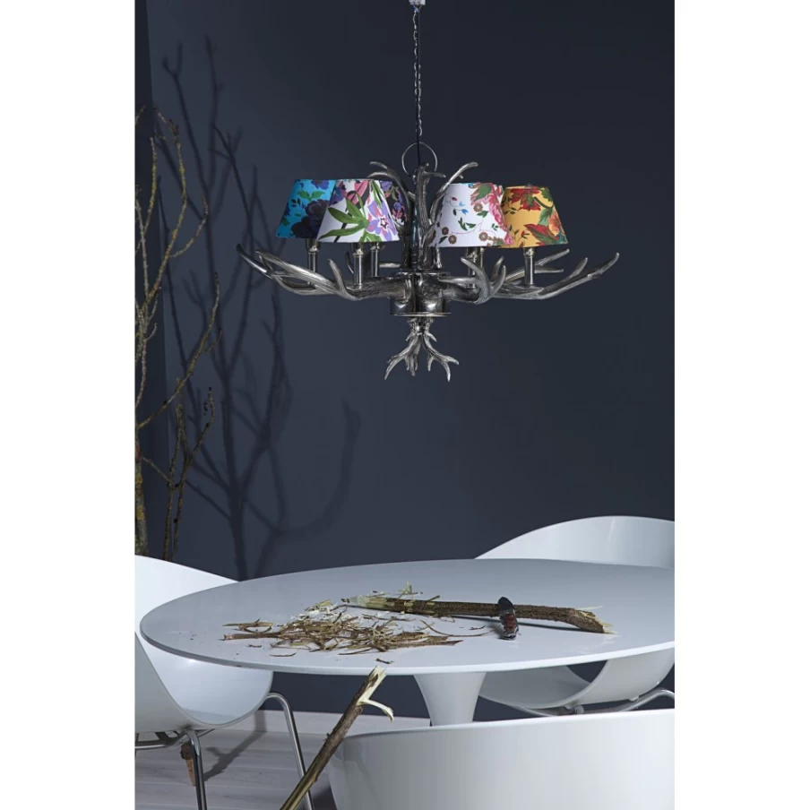 KARE Design Antler Flower 6-Branch Pendant Lamp - Modern Chandelier Lighting